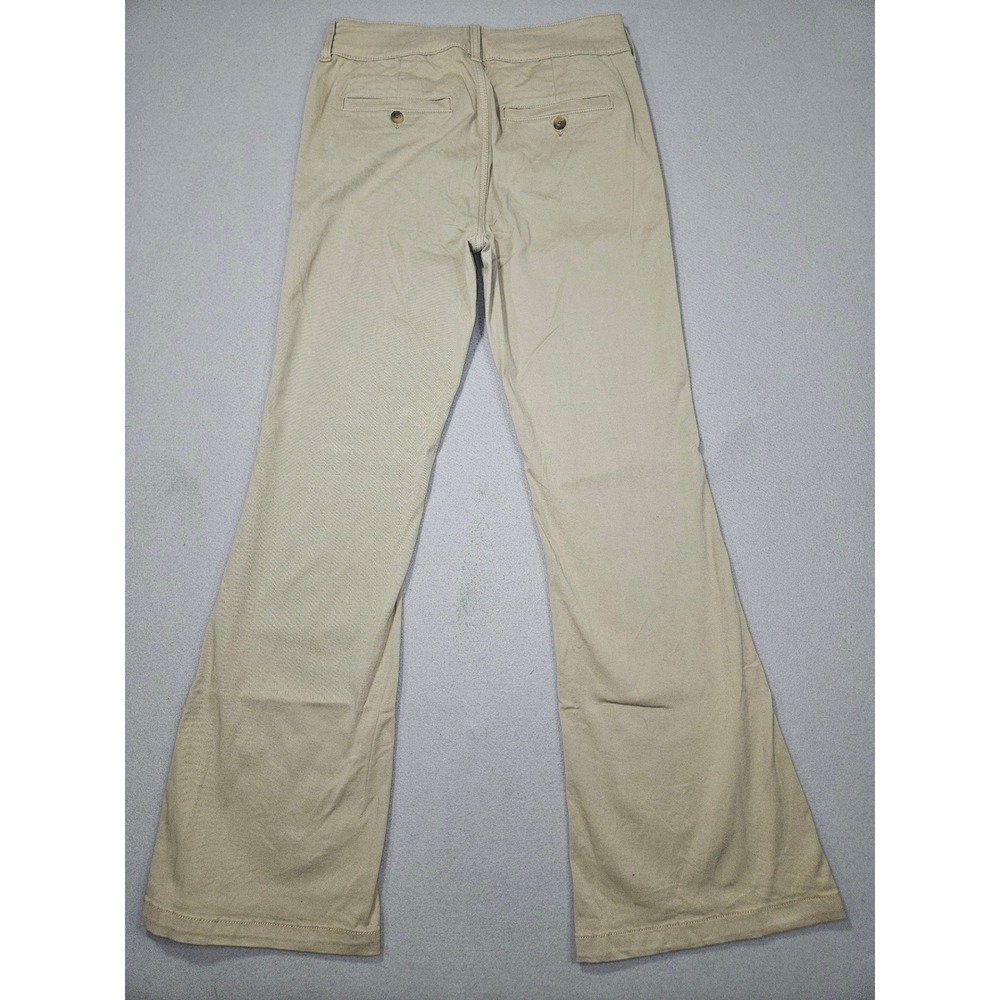 American Eagle Super Stretch Flare Pants Khaki Tan Sz 10 Long - Picture 7 of 7